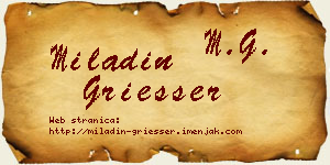 Miladin Griesser vizit kartica